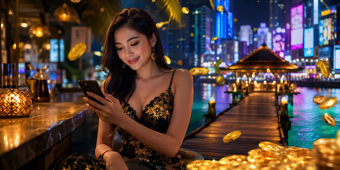 Antara muka kasino mudah alih gt20 diakses pada waktu malam di Kuala Lumpur